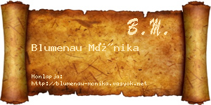 Blumenau Mónika névjegykártya